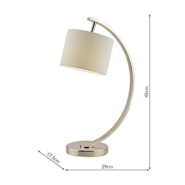 Laura Ashley Noah Nickel Table Lamp with White Shade – from Amos Lighting + Home