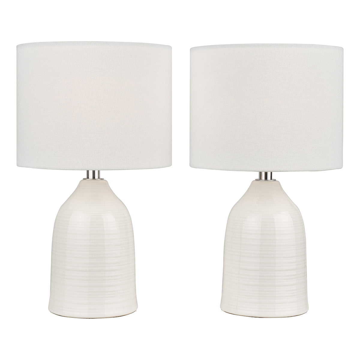 Laura Ashley Penny Pair of Table Lamps Cream – from Amos Lighting + Home