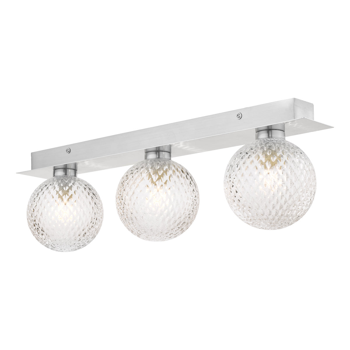 Laura Ashley Prague 3lt Bathroom Wall/Ceiling Light Polished Chrome Glass IP44 – from Amos Lighting + Home