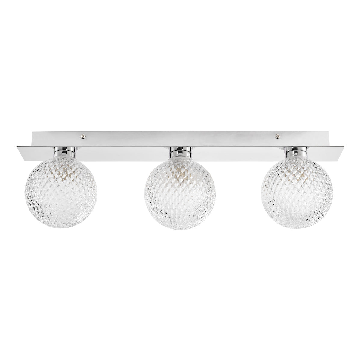 Laura Ashley Prague 3lt Bathroom Wall/Ceiling Light Polished Chrome Glass IP44 – from Amos Lighting + Home