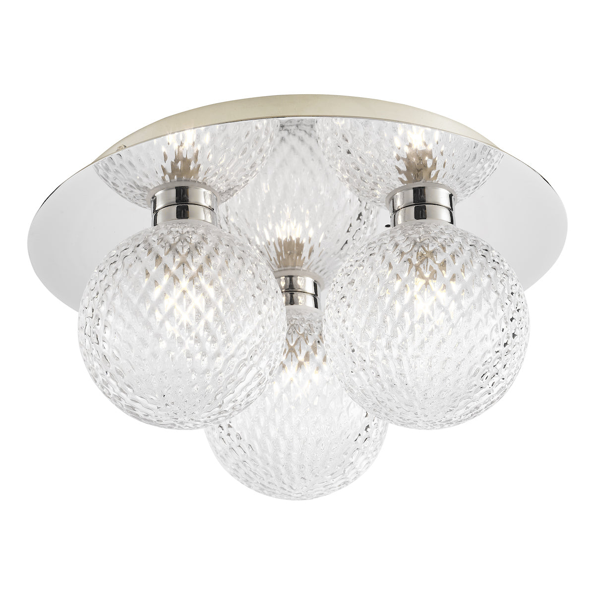 Laura Ashley Prague 3lt Flush Bathroom Light Glass Polished Chrome IP44 – from Amos Lighting + Home