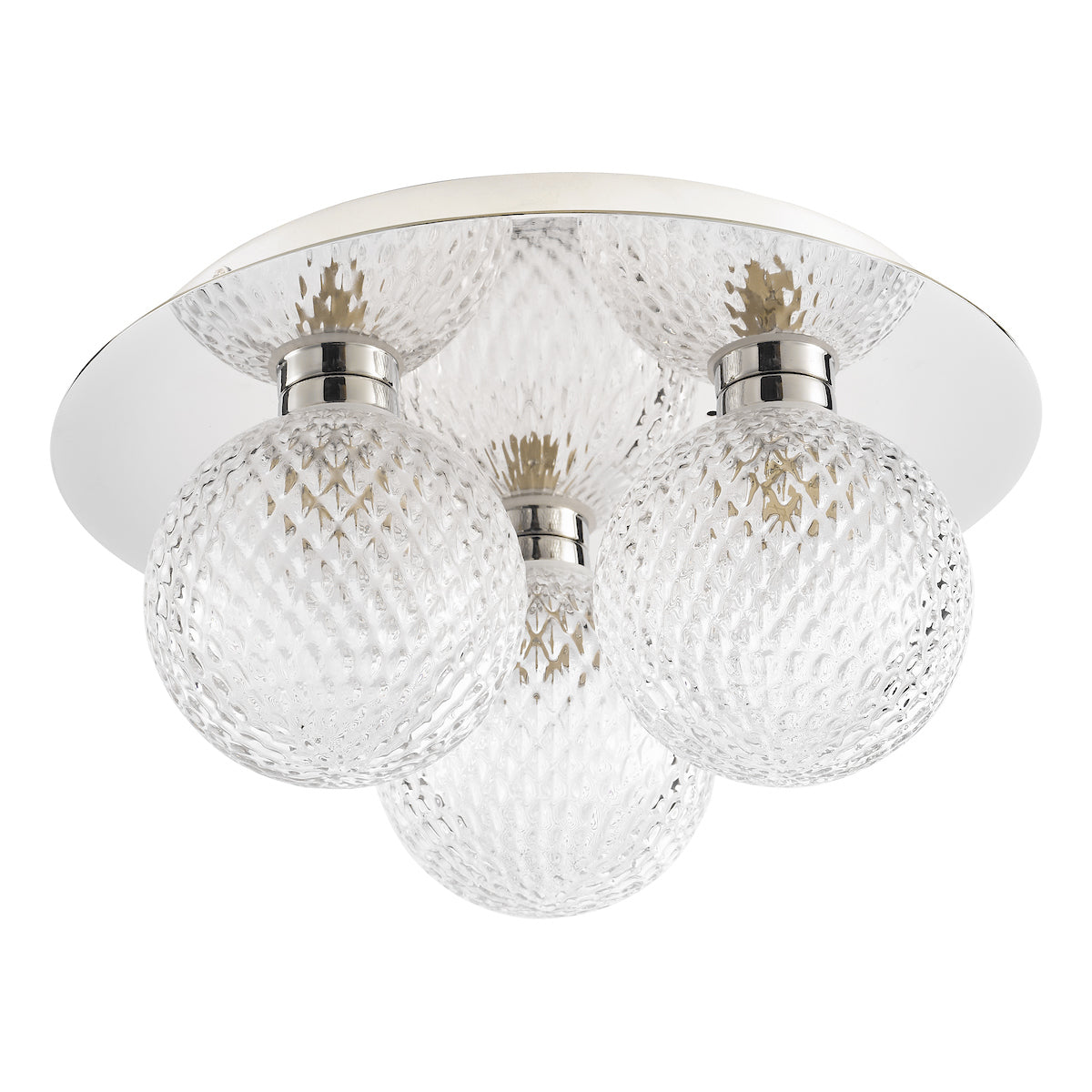 Laura Ashley Prague 3lt Flush Bathroom Light Glass Polished Chrome IP44 – from Amos Lighting + Home