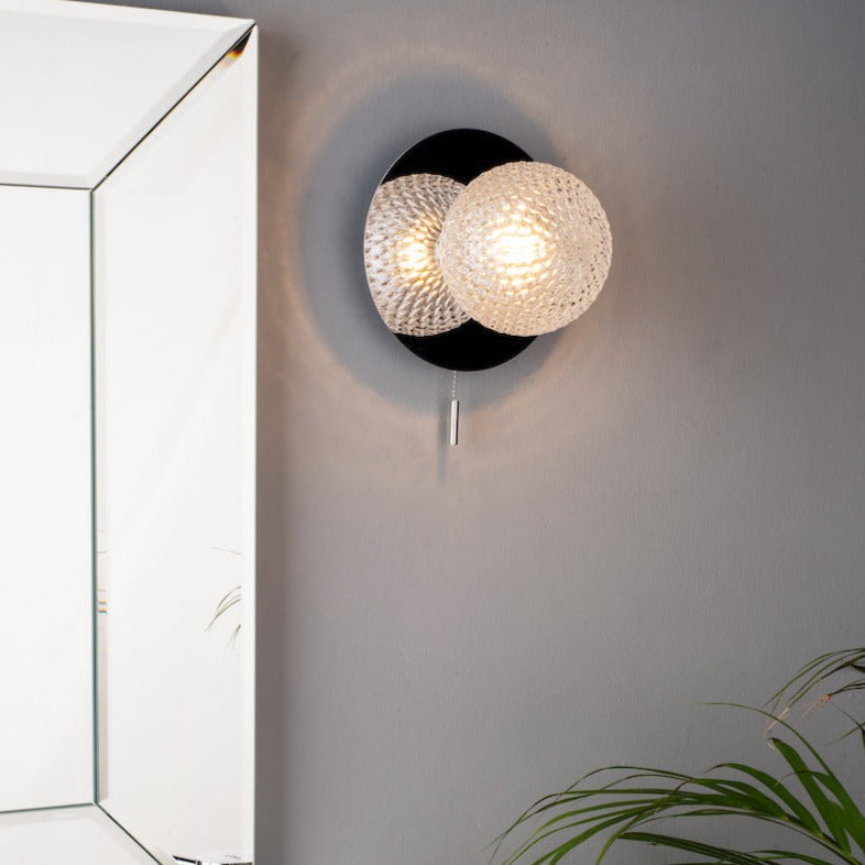 Laura Ashley Prague Bathroom Wall Light Glass Polished Chrome IP44 – from Amos Lighting + Home