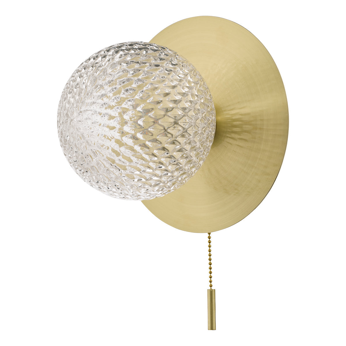 Laura Ashley Prague Bathroom Wall Light Glass Satin Brass IP44 – from Amos Lighting + Home