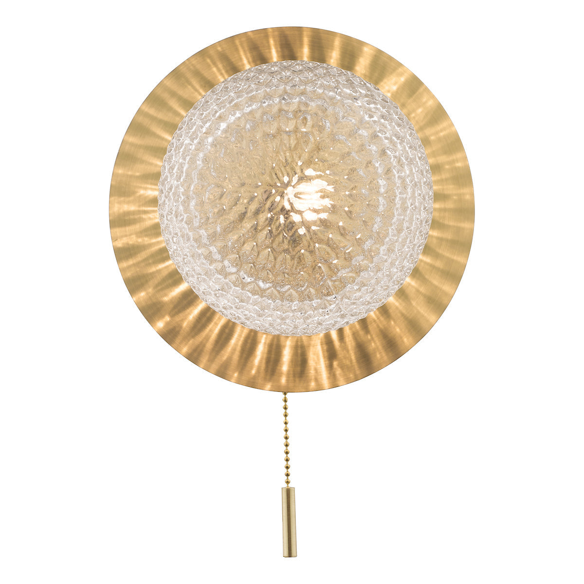 Laura Ashley Prague Bathroom Wall Light Glass Satin Brass IP44 – from Amos Lighting + Home