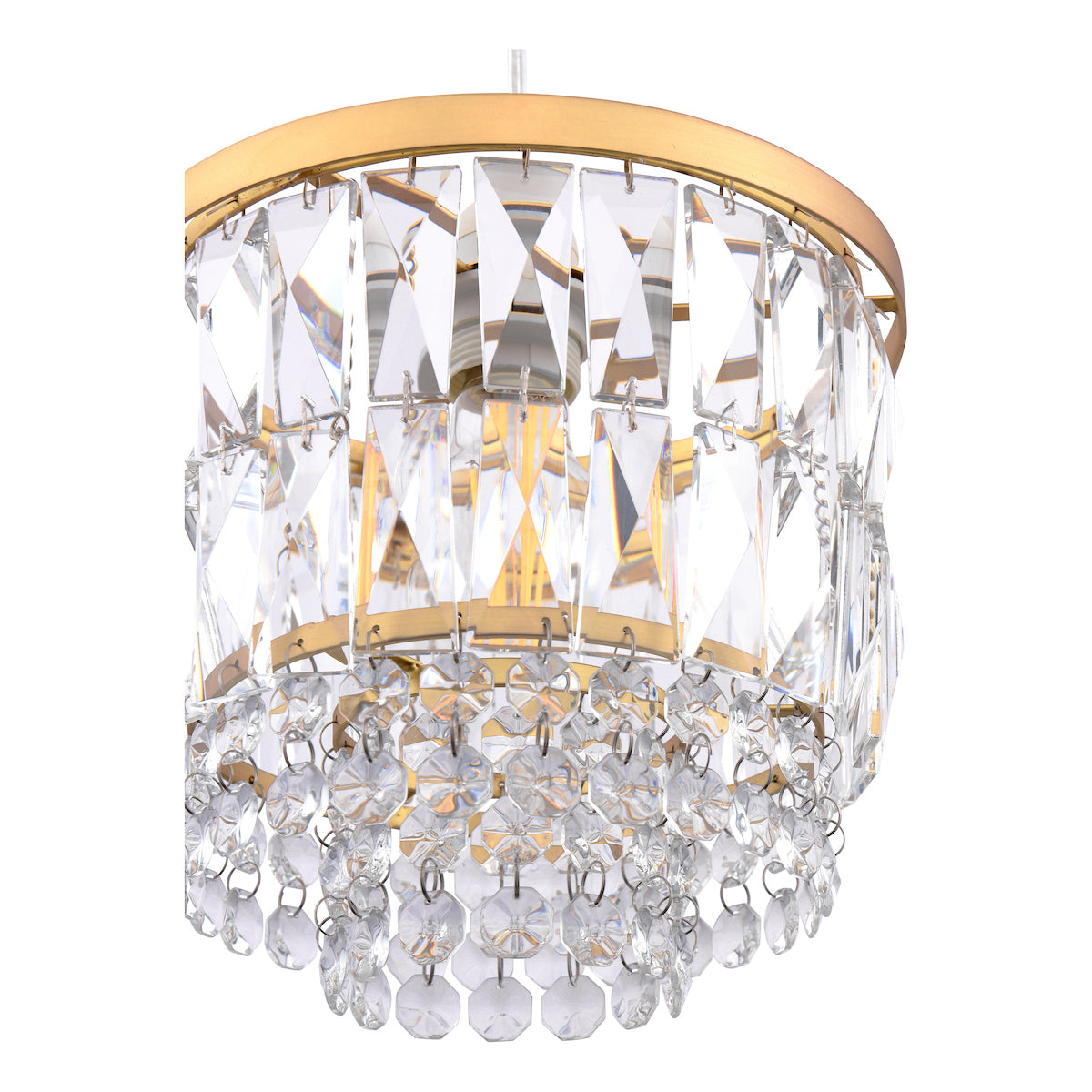 Laura Ashley Rhosill Easy Fit Shade Crystal and Antique Brass – from Amos Lighting + Home