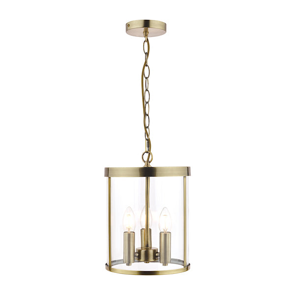 Laura Ashley Selbourne 3 Light Antique Brass Lantern Ceiling Light – from Amos Lighting + Home