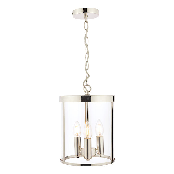 Laura Ashley Selbourne 3 Light Polished Nickel Lantern Ceiling Light – from Amos Lighting + Home