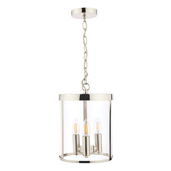 Laura Ashley Selbourne 3 Light Polished Nickel Lantern Ceiling Light – from Amos Lighting + Home