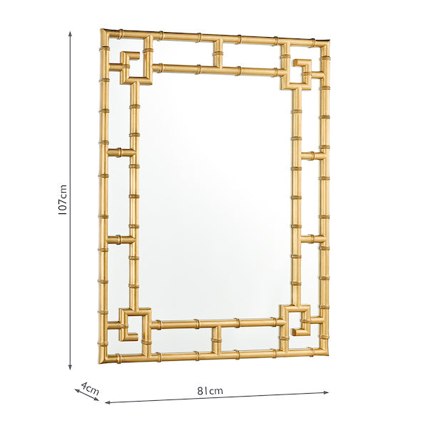 Laura Ashley Shawford Bamboo Effect Rectangle Mirror – from Amos Lighting + Home