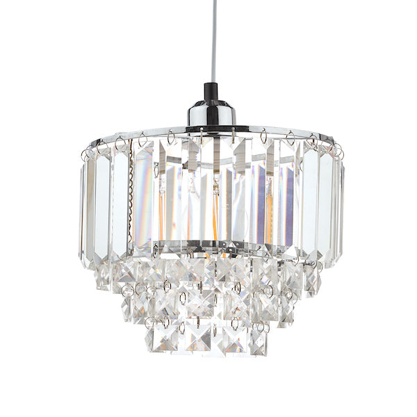 Laura Ashley Vienna Easy Fit Pendant Crystal and Polished Chrome – from Amos Lighting + Home