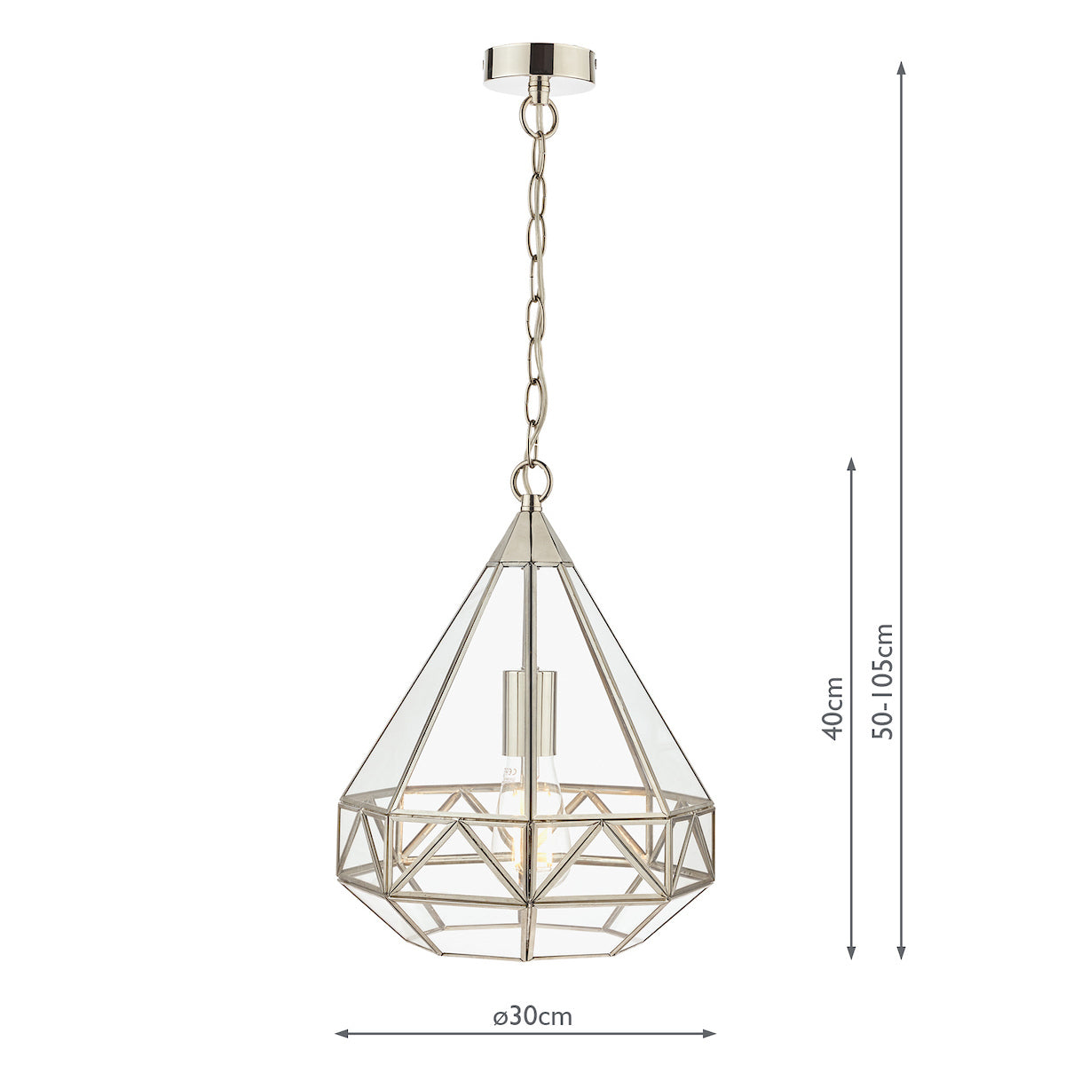 Laura Ashley Zaria Lantern Pendant Ceiling Light Polished Silver – from Amos Lighting + Home