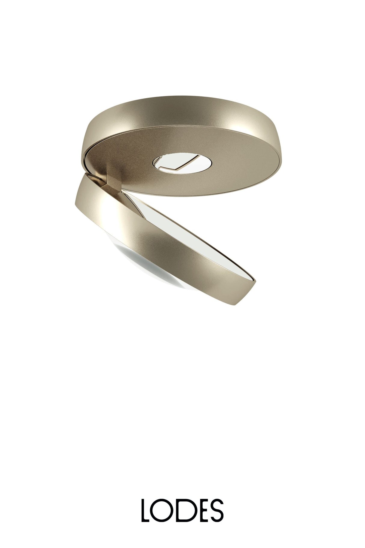 Modern Lodes Nautilus Spot adjustable ceiling light in matte gold finish