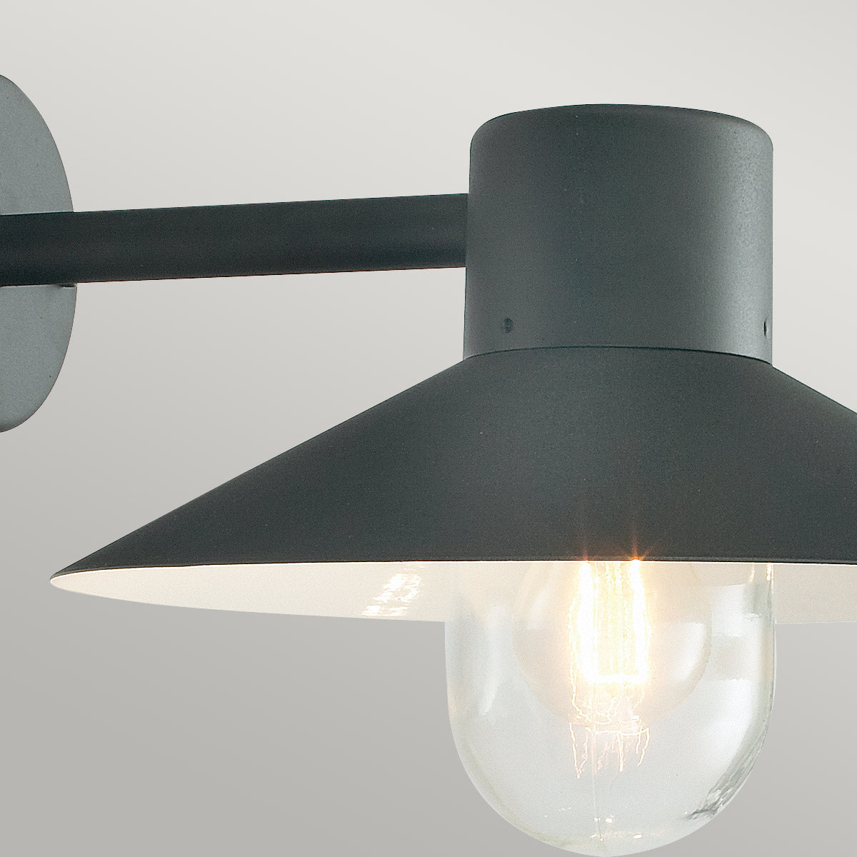 Norlys Lund 1 Light Wall Lantern - Black