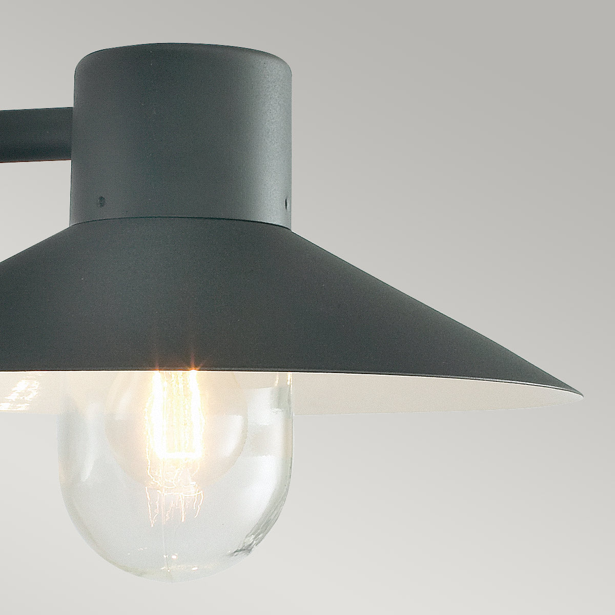 Norlys Lund 1 Light Wall Lantern - Black