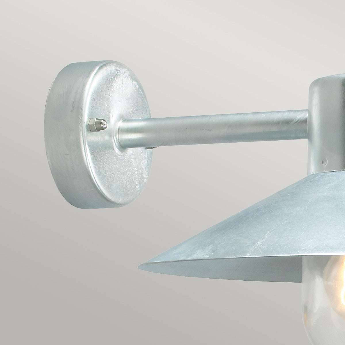 Norlys Lund 1 Light Wall Lantern - Galvanised