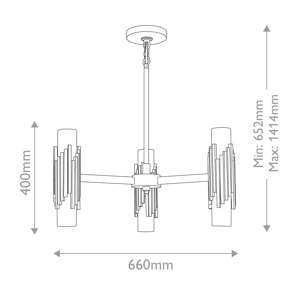 Elstead Marvele 6 lt Chandelier