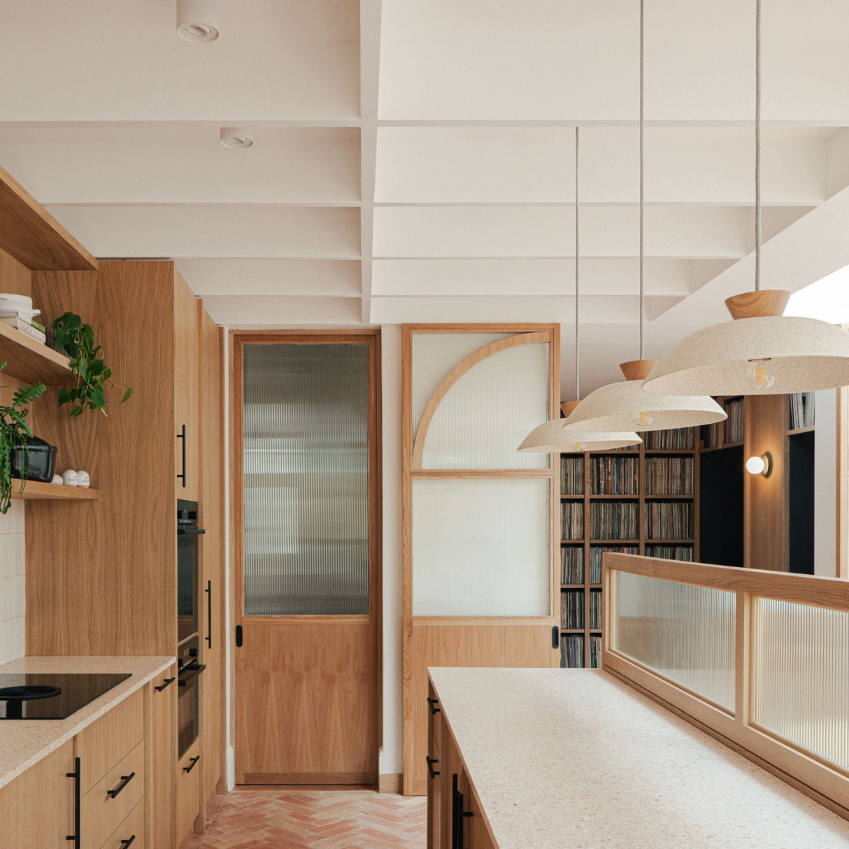 Studio Haran Dawn Pendant Light in Ceramic and Oak