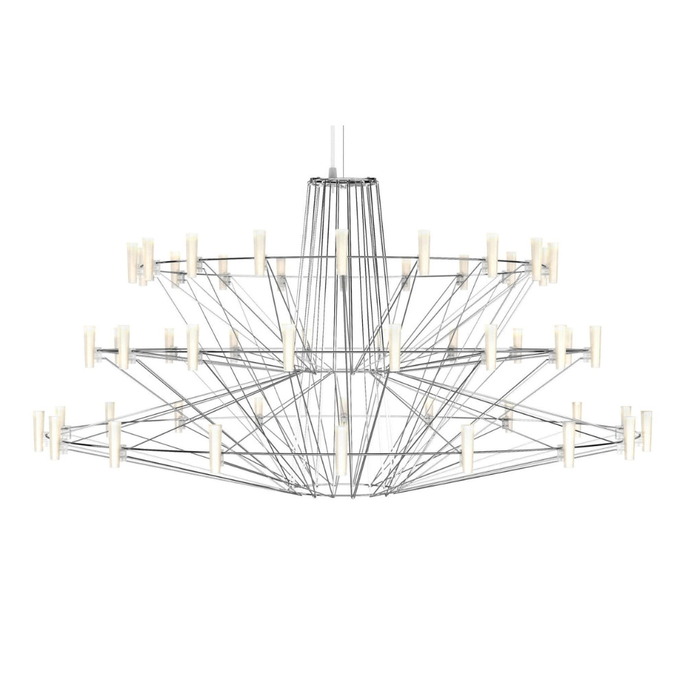 Moooi Coppelia Suspended Chandelier Large Chrome – from Amos Lighting + Home