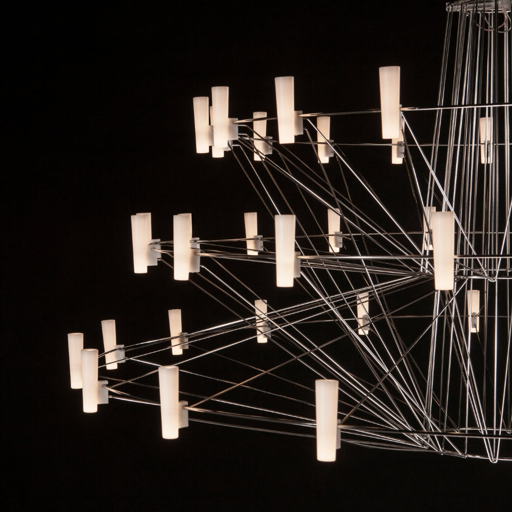 Moooi Coppelia Suspended Chandelier Large Chrome – from Amos Lighting + Home