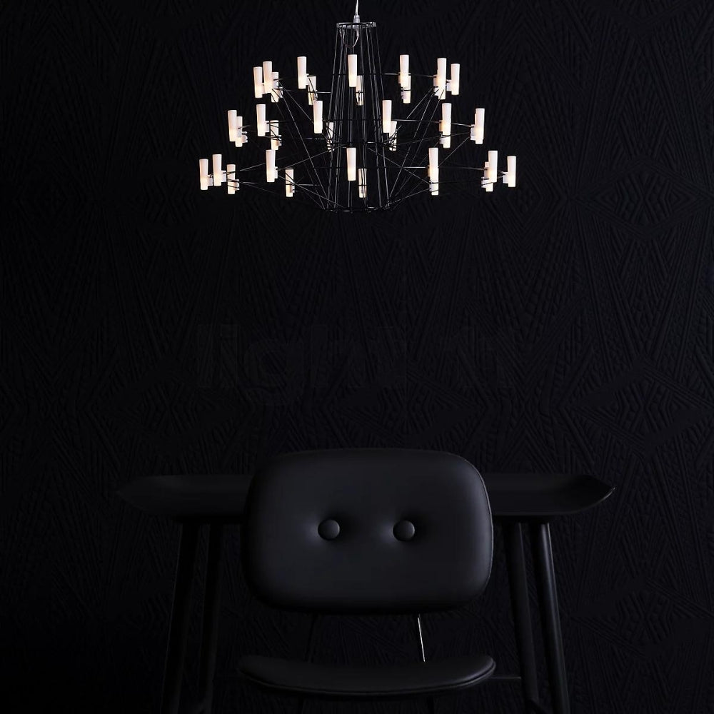 Moooi Coppelia Suspended Chandelier Large Satin Black – from Amos Lighting + Home