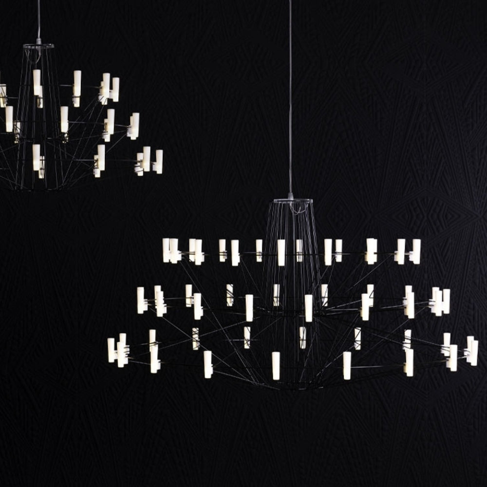 Moooi Coppelia Suspended Chandelier Large Satin Black – from Amos Lighting + Home