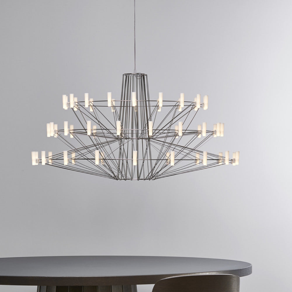 Moooi Coppelia Suspended Chandelier Small Chrome – from Amos Lighting + Home