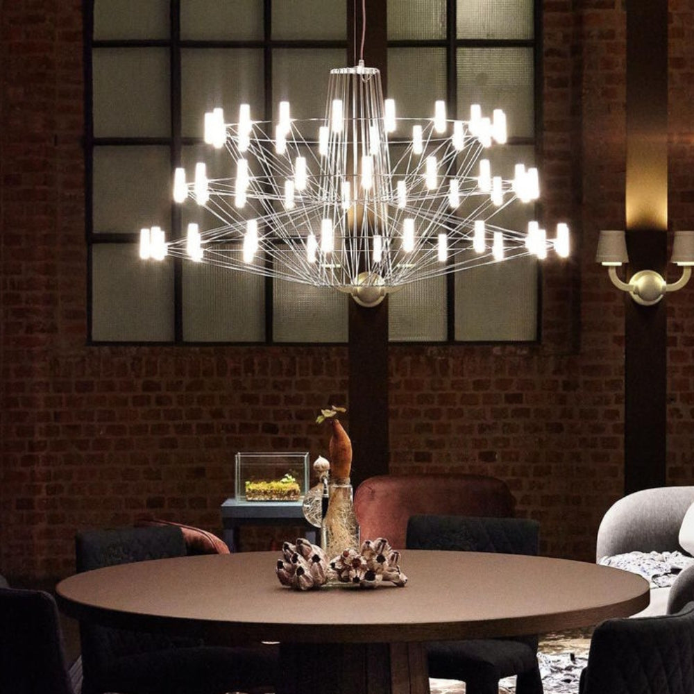 Moooi Coppelia Suspended Chandelier Small Chrome – from Amos Lighting + Home