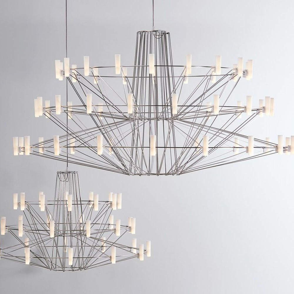 Moooi Coppelia Suspended Chandelier Small Chrome – from Amos Lighting + Home