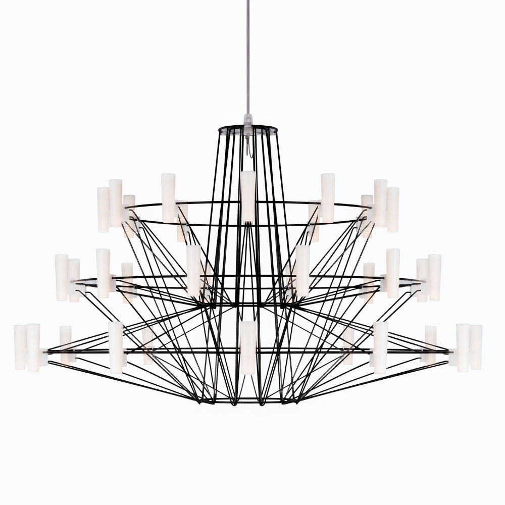 Moooi Coppelia Suspended Chandelier Small Satin Black – from Amos Lighting + Home