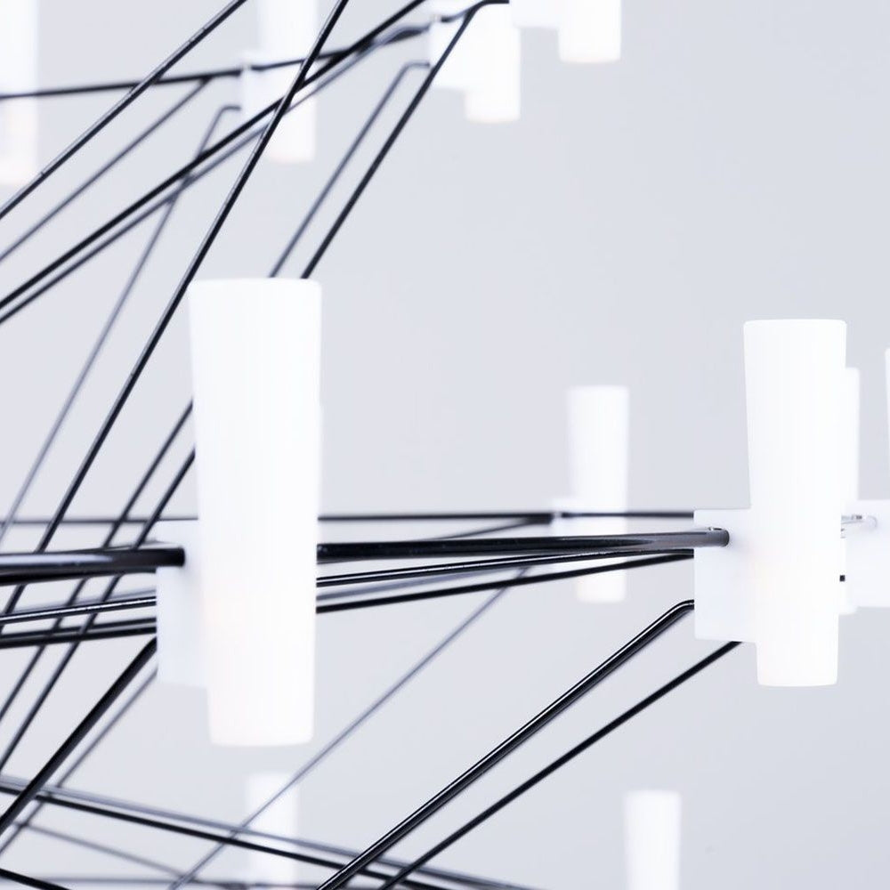 Moooi Coppelia Suspended Chandelier Small Satin Black – from Amos Lighting + Home