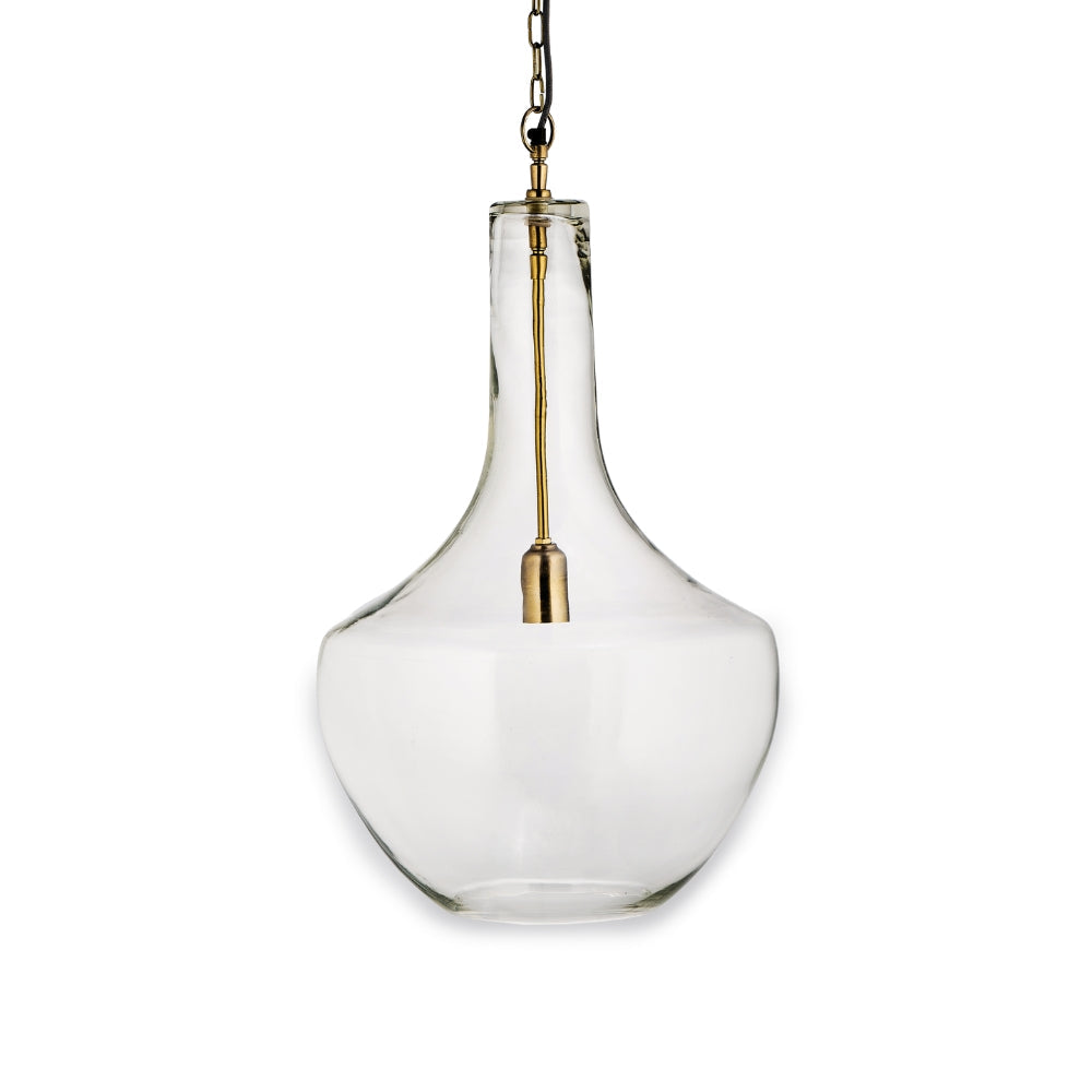 Nkuku Agatarla Recycled Clear Glass Pendant Large – from Amos Lighting + Home