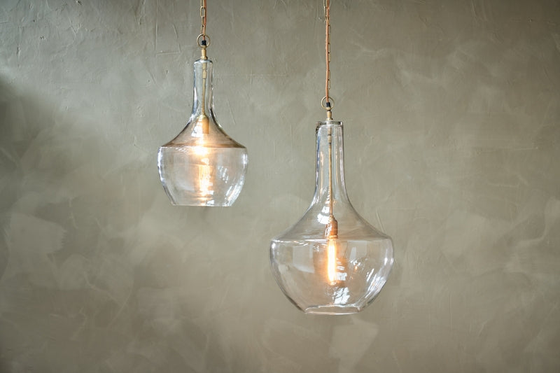 Nkuku Agatarla Recycled Clear Glass Pendant Large – from Amos Lighting + Home