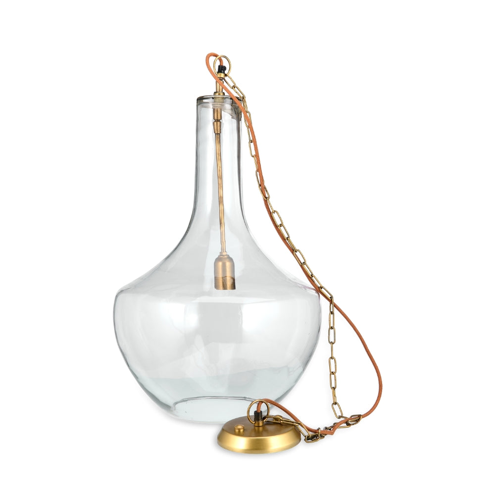 Nkuku Agatarla Recycled Clear Glass Pendant Large – from Amos Lighting + Home