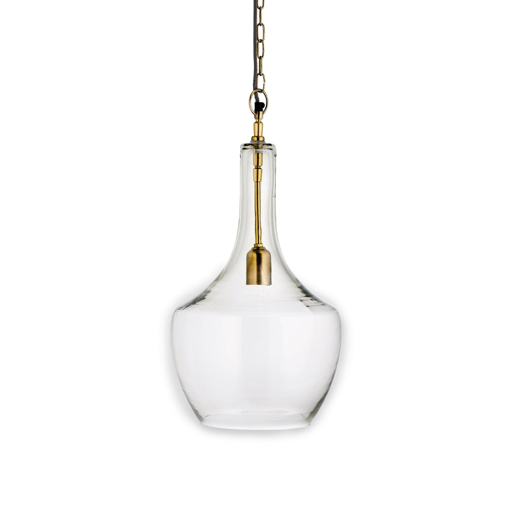 Nkuku Agatarla Recycled Clear Glass Pendant Small – from Amos Lighting + Home