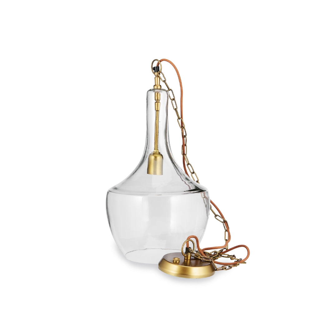 Nkuku Agatarla Recycled Clear Glass Pendant Small – from Amos Lighting + Home