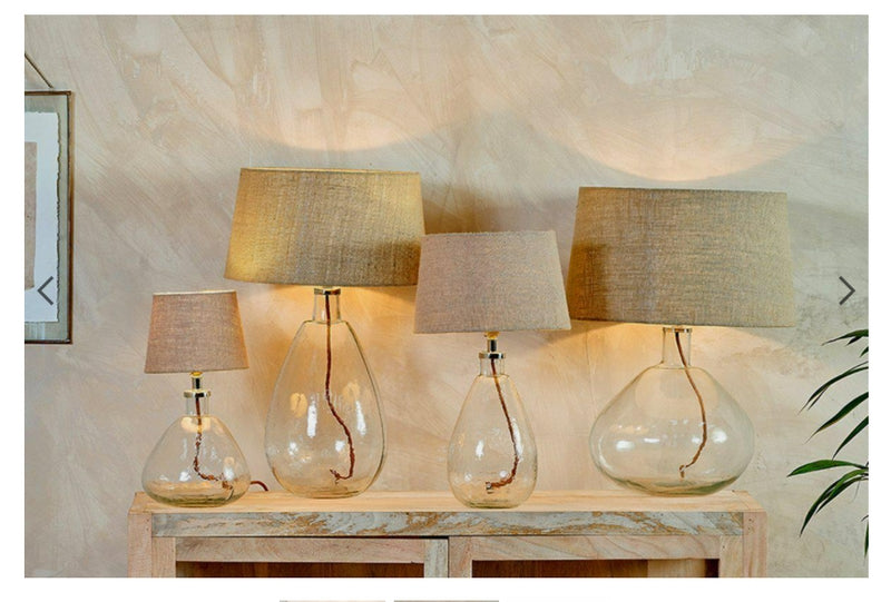 Nkuku Baba Recycled Clear Glass Table Lamp Large Tall – from Amos Lighting + Home