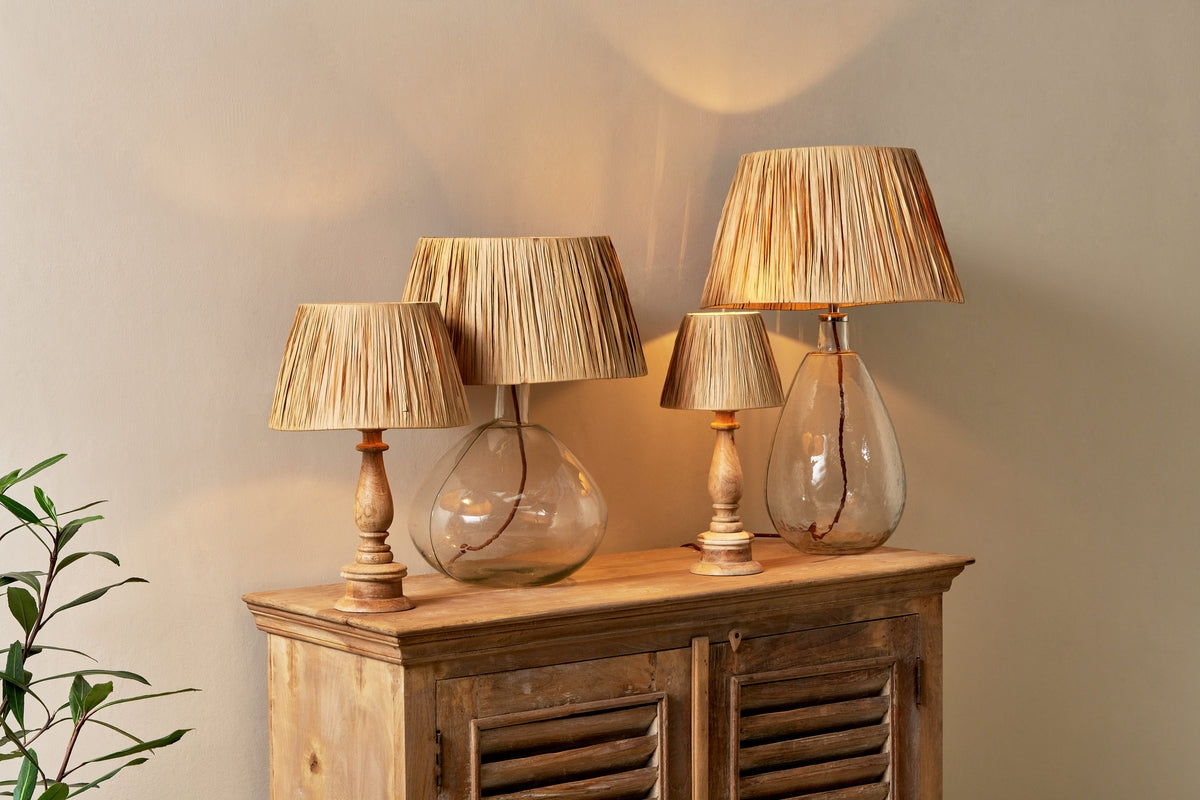 Nkuku Baba Recycled Clear Glass Table Lamp Large Tall – from Amos Lighting + Home