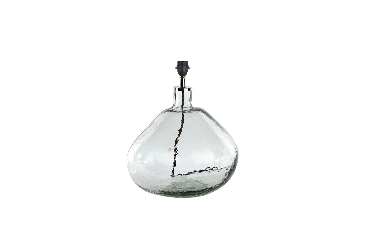 Nkuku Baba Recycled Clear Glass Table Lamp Large Wide – from Amos Lighting + Home