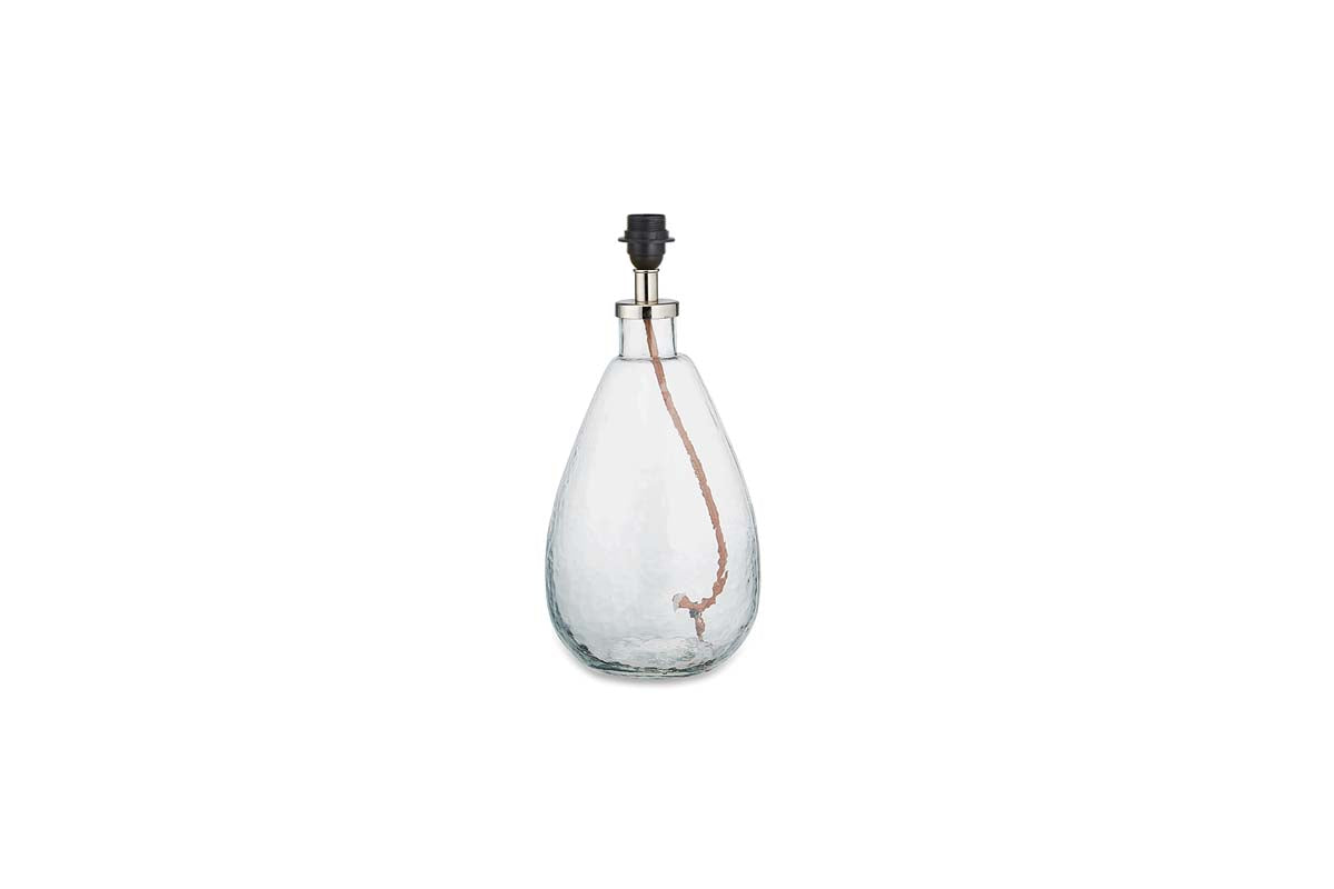 Nkuku Baba Recycled Clear Glass Table Lamp Small Tall – from Amos Lighting + Home