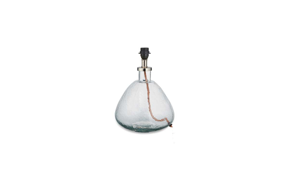 Nkuku Baba Recycled Clear Glass Table Lamp Small Wide – from Amos Lighting + Home