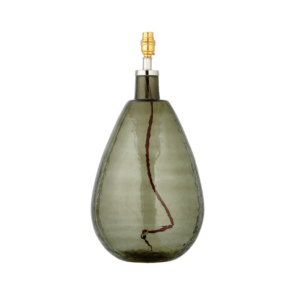 Nkuku Baba Recycled Green Smoke Glass Table Lamp Large Tall – from Amos Lighting + Home