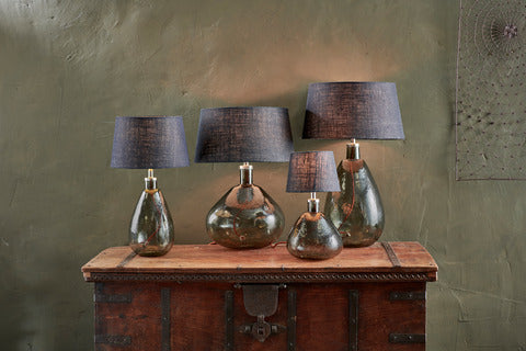 Nkuku Baba Recycled Green Smoke Glass Table Lamp Large Tall – from Amos Lighting + Home