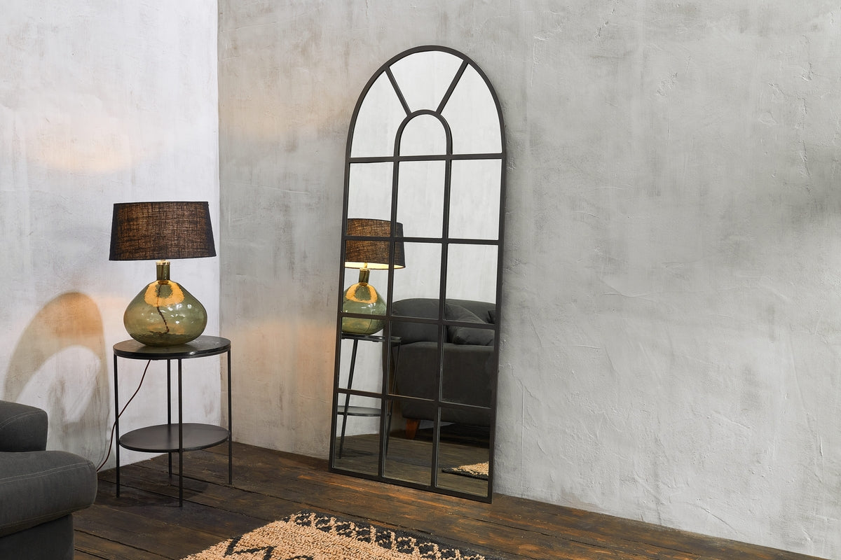 Nkuku Baba Recycled Green Smoke Glass Table Lamp Large Wide – from Amos Lighting + Home