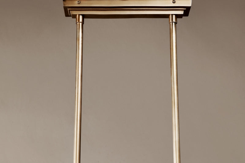 Nkuku Chakai Mango Wood Bar Pendant Antique Brass – from Amos Lighting + Home