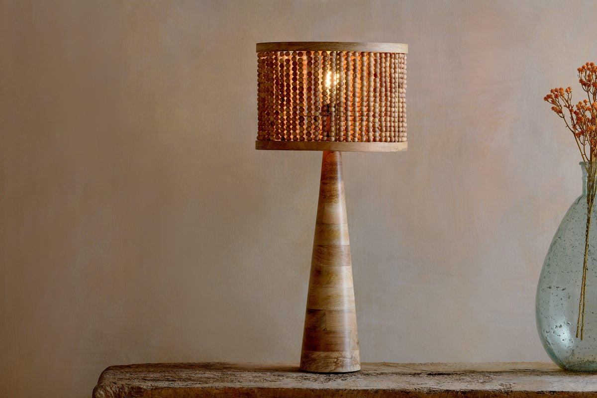 Nkuku Chameli Mango Wood Table Lamp – from Amos Lighting + Home