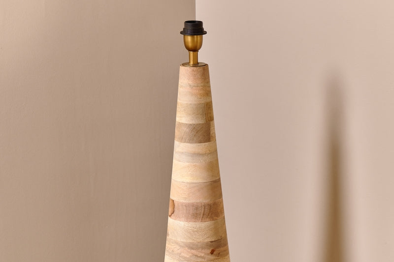 Nkuku Chameli Tapered Mango Wood Floor Lamp – from Amos Lighting + Home