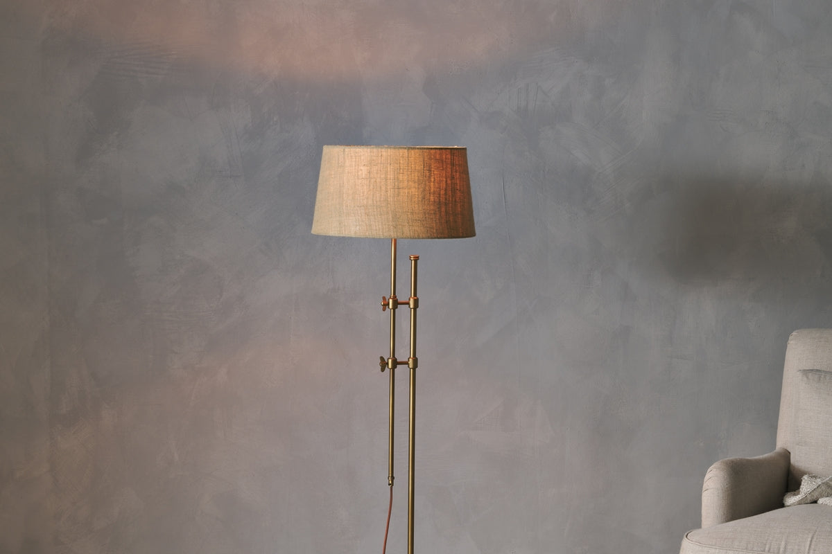 Nkuku Chintala Iron Floor Lamp Antique Brass – from Amos Lighting + Home