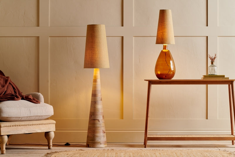 Nkuku Dia Jute Tall Shade Natural Medium – from Amos Lighting + Home