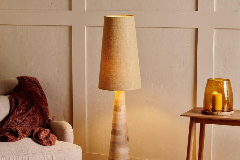 Nkuku Dia Jute Tall Shade Natural Medium – from Amos Lighting + Home